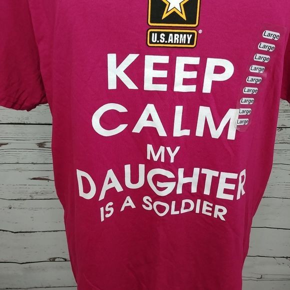 Keep Calm My Daughter is a Soldier Army Shirt - Picture 2 of 5